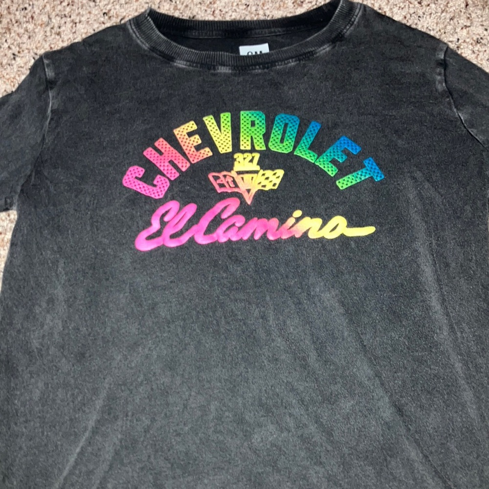 Distressed black Chevrolet long sleeve Tee